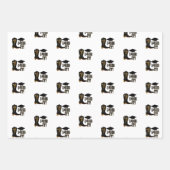 カウボーイブーツグラッドキャップと卒業証書 ラッピングペーパーシート (正面2)