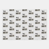 カウボーイブーツグラッドキャップと卒業証書 ラッピングペーパーシート (正面)