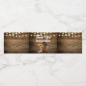 カウボーイブーツサンフラワーウェスタン結婚式の引き出物 ペットボトルラベル (シングルラベル)