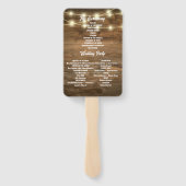 カウボーイブーツサンフラワーウェスタン結婚式 プログラム ハンドファン (裏面)