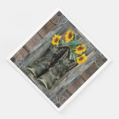 カウボーイブーツサンフラワーズバ素朴ーンボード (コーナー)