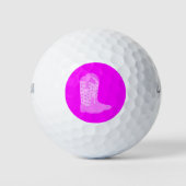 カウボーイブーツスターズピンク ゴルフボール (正面)
