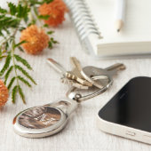 カウボーイブーツスパーカントリーロープウッドキーチェーン キーホルダー (側面)