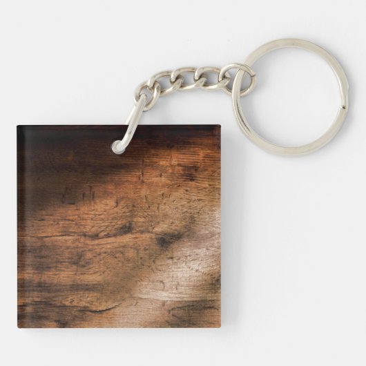 カウボーイブーツスパーカントリーロープウッドキーチェーン キーホルダー (裏面)