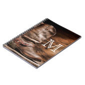 カウボーイブーツスパークーンモノグラムイニシャルノート ノートブック (左側)