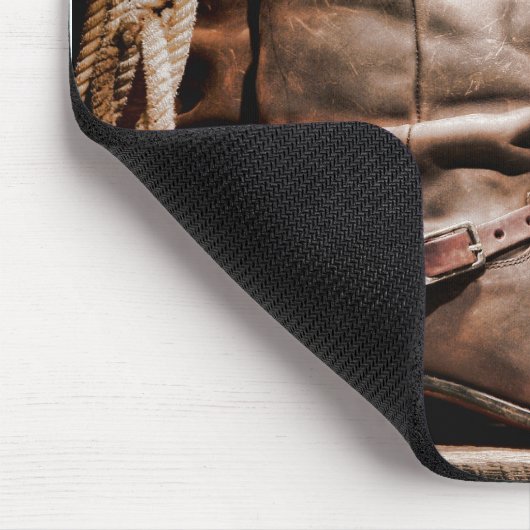 カウボーイブーツスパークーンモノグラムイニシャルマウスパッド マウスパッド (コーナー)