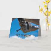 カウボーイブーツスプリアス&オープンブルースカイ誕生日カード。 カード (黄色い花)