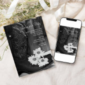 カウボーイブーツデイジーカントリーウエスタンバーンパーティー 招待状