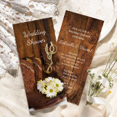 カウボーイブーツデイジーホースビットウェディングシャワー 招待状