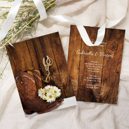 カウボーイブーツデイジーホースビット婚約パーティ 招待状