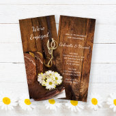 カウボーイブーツデイジーホースビット婚約パーティ 招待状