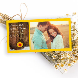 カウボーイブーツデイジー馬ビットウェディング日付を保存 セーブザデート