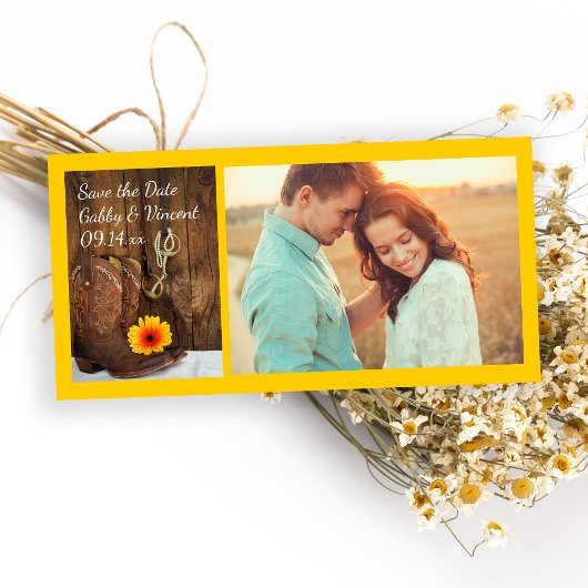 カウボーイブーツデイジー馬ビットウェディング日付を保存 セーブザデート