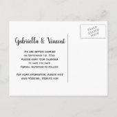 カウボーイブーツデイジー馬ビットウェディング日付を保存 案内ポストカード (裏面)