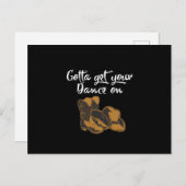 カウボーイブーツハットラインダンスミュージックカントリーギフト ポストカード (正面/裏面)