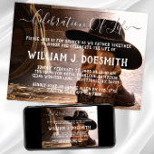 カウボーイブーツハット葬儀記念サービス 招待状