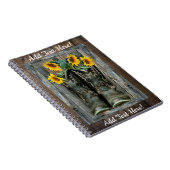 カウボーイブーツヒマワリ ノートブック (右側)