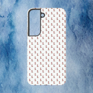 カウボーイブーツピンクの茶色の紫色の星模様 SAMSUNG GALAXY S22ケース