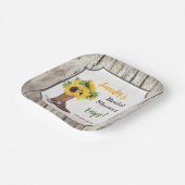 カウボーイブーツブライダルシャワーのひまわり ペーパープレート (傾斜あり)