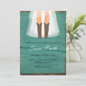 カウボーイブーツブライダルシャワー招待 招待状 (スタンド正面)