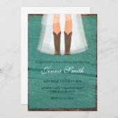 カウボーイブーツブライダルシャワー招待 招待状 (正面/裏面)