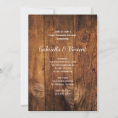 カウボーイブーツホースビットウェスタン結婚ポストズブランチ 招待状 (裏面)