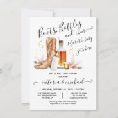 カウボーイブーツボトルベビーシャワー 招待状 (正面)