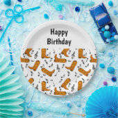 カウボーイブーツミュージックノート誕生日 ペーパープレート (パーティー)