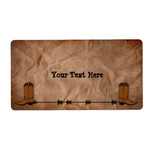 カウボーイブーツラベル ラベル (正面)