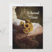 カウボーイブーツランチリハーサルディナーの花嫁 招待状 (正面)