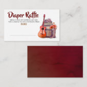 カウボーイブーツレッドおむつラッフルチケット エンクロージャーカード (正面/裏面)