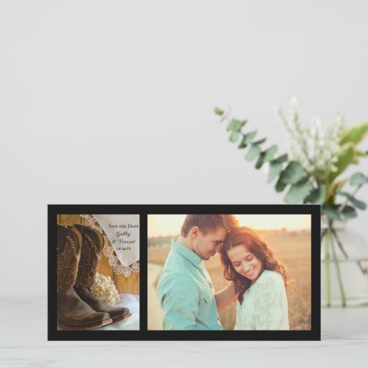 カウボーイブーツレースウェスタンウェディングデートを保存 セーブザデート (スタンド正面)