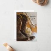 カウボーイブーツレースウェスタン結婚ズ感謝のノート ノートカード (正面/裏面インサイチュ)