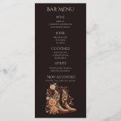 カウボーイブーツ付きカントリー西部の花 メニュー (裏面)