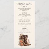 カウボーイブーツ付きカントリー西部の花 メニュー (正面)