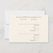 カウボーイブーツ付きカントリー西部の花 出欠カード (裏面)