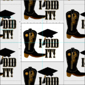 カウボーイブーツ卒業 ファブリック (タイル)