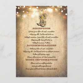 カウボーイブーツ国の結婚式の情報 エンクロージャーカード