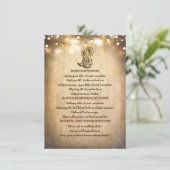 カウボーイブーツ国の結婚式の情報 エンクロージャーカード (スタンド正面)