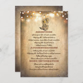 カウボーイブーツ国の結婚式の情報 エンクロージャーカード (正面/裏面)