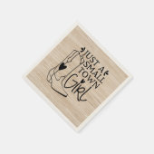 カウボーイブーツ女性のカーボーイカントリーウエスタンウッド スタンダードカクテルナプキン (角)