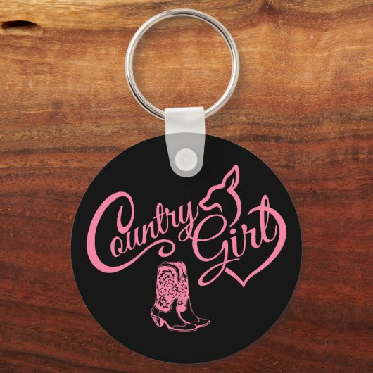 カウボーイブーツ女性のカーボーイカントリーウエスタンファームホース キーホルダー (正面)