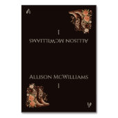 カウボーイブーツ家きん付き田舎西の花 テーブルナンバー (正面)