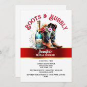 カウボーイブーツ山花の夏バブリー 招待状 (正面/裏面)