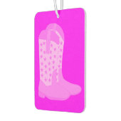 カウボーイブーツ星ピンクの背景 カーエアーフレッシュナー (左)