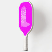 カウボーイブーツ星ピンクの背景 ピックルボールラケット (左)