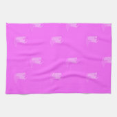 カウボーイブーツ星ピンクパターン キッチンタオル (横)