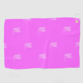 カウボーイブーツ星ピンクパターン ゴルフタオル (横)