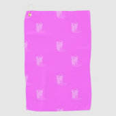 カウボーイブーツ星ピンクパターン ゴルフタオル (正面)