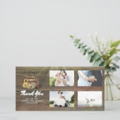 カウボーイブーツ素朴カントリーありがとうござ結婚う サンキューカード (スタンド正面)